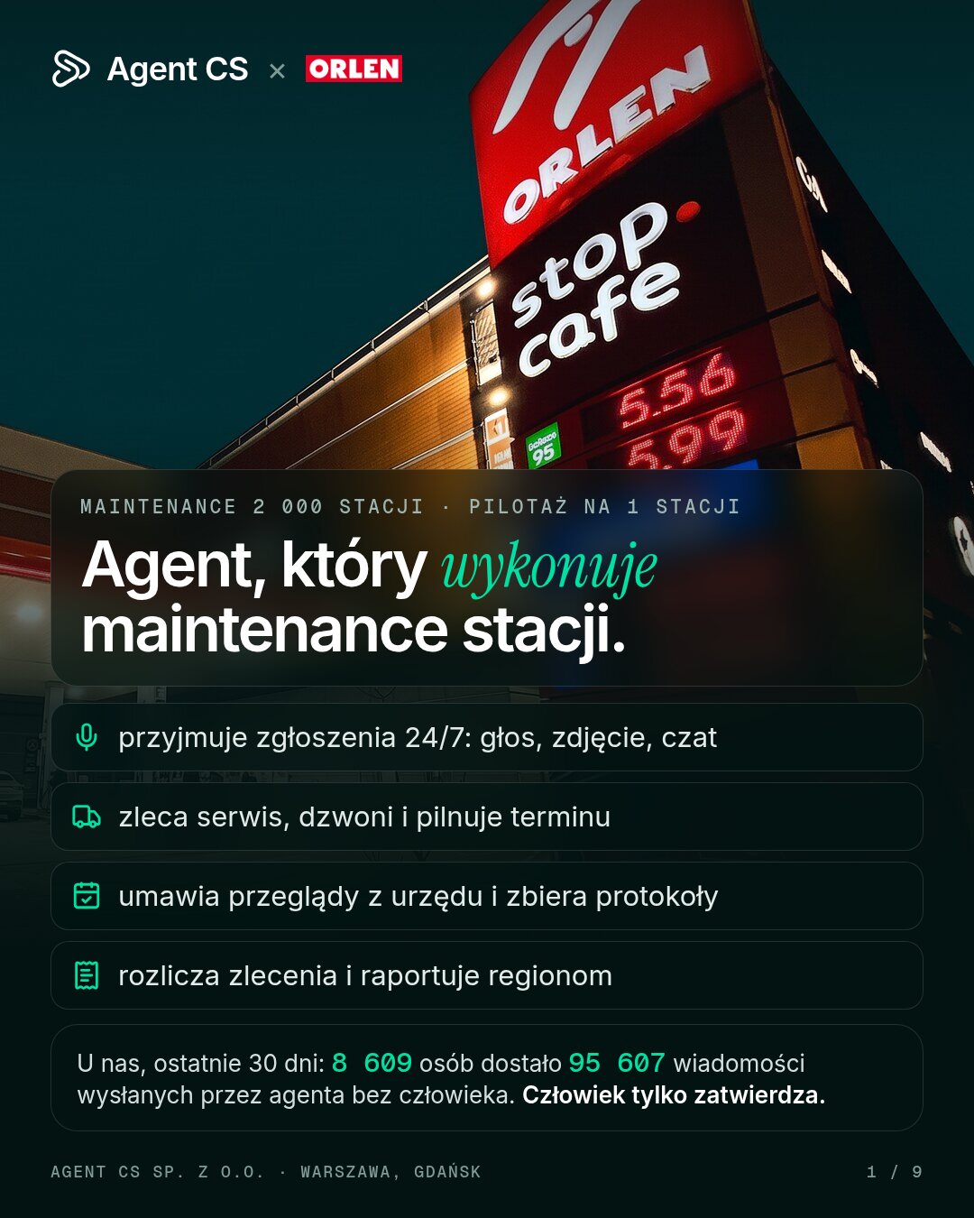 Agent, który wykonuje maintenance stacji
